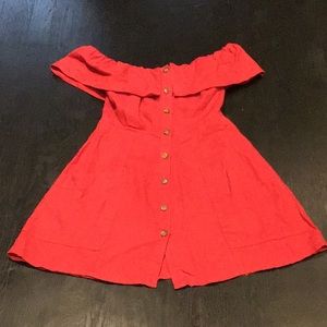 Reformation Off the Shoulder Dress